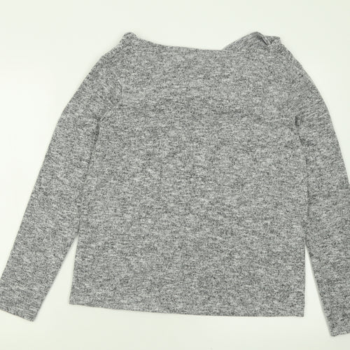 Dorothy Perkins Womens Grey Boat Neck  Polyester Pullover Jumper Size 12