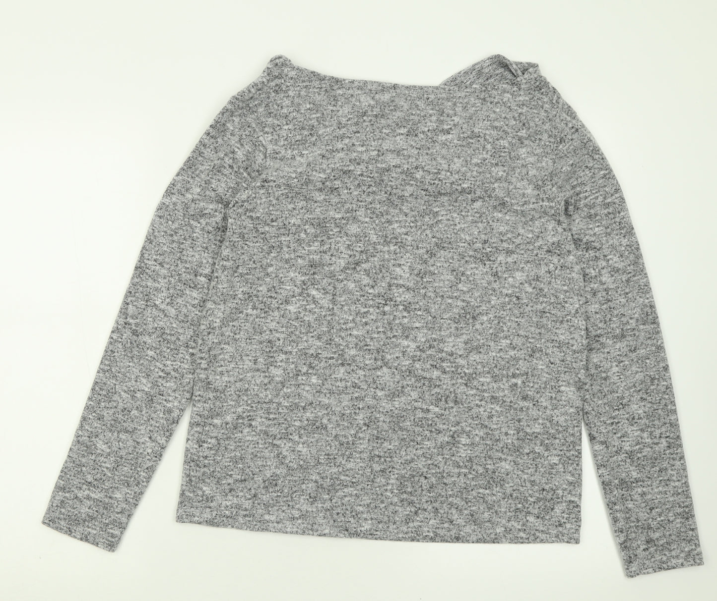 Dorothy Perkins Womens Grey Boat Neck  Polyester Pullover Jumper Size 12