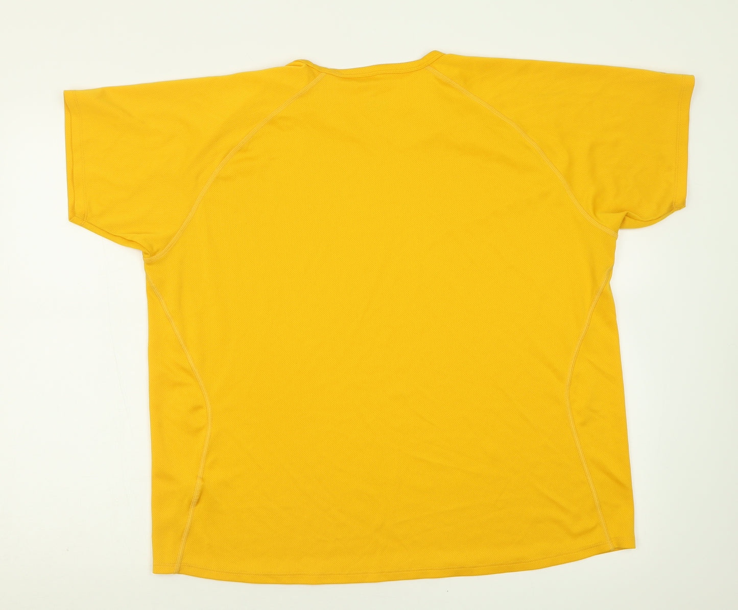 Nike Mens Yellow  Polyester Basic T-Shirt Size XL Crew Neck Pullover