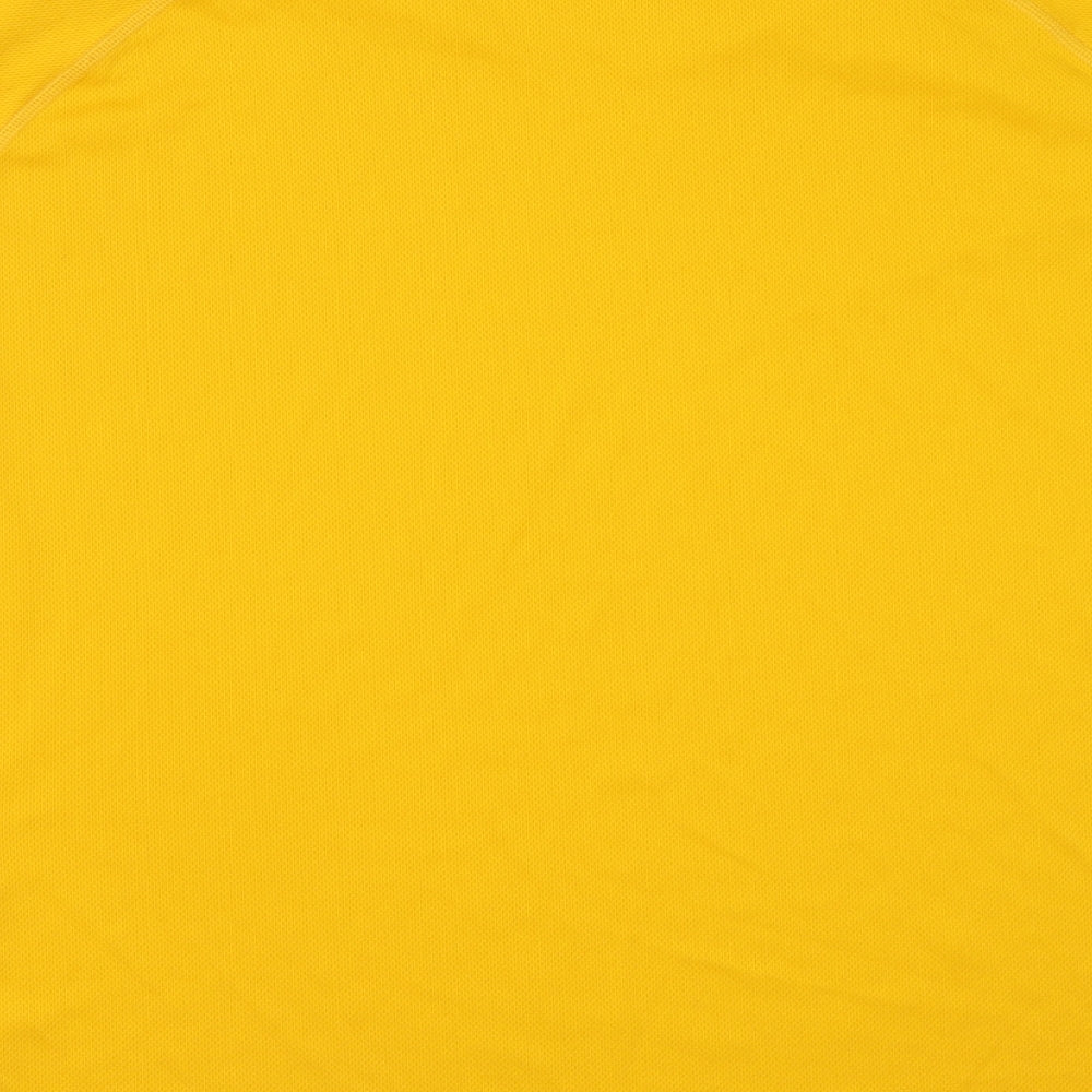Nike Mens Yellow  Polyester Basic T-Shirt Size XL Crew Neck Pullover