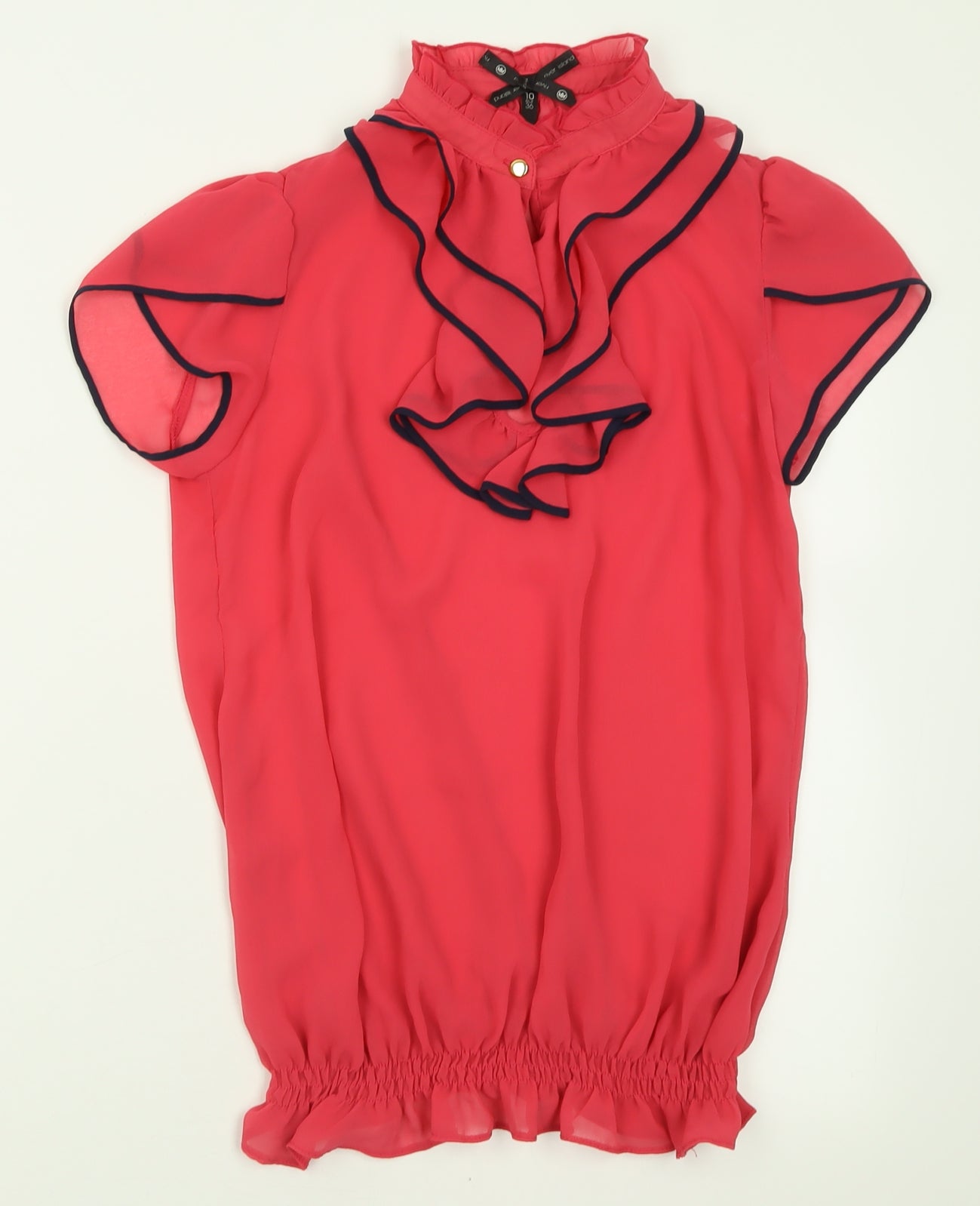 River Island Womens Pink  Polyester Basic Tank Size 10 Collared