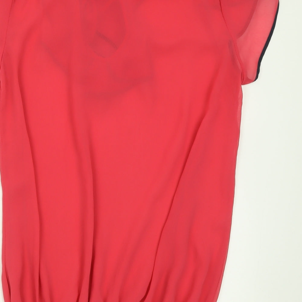 River Island Womens Pink  Polyester Basic Tank Size 10 Collared