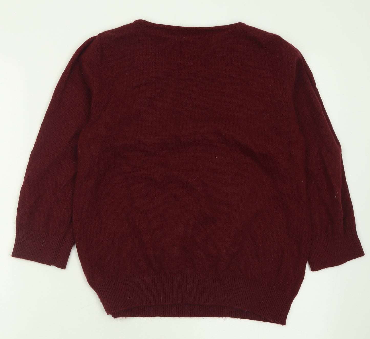 H&M Womens Purple Crew Neck  Acrylic Pullover Jumper Size M