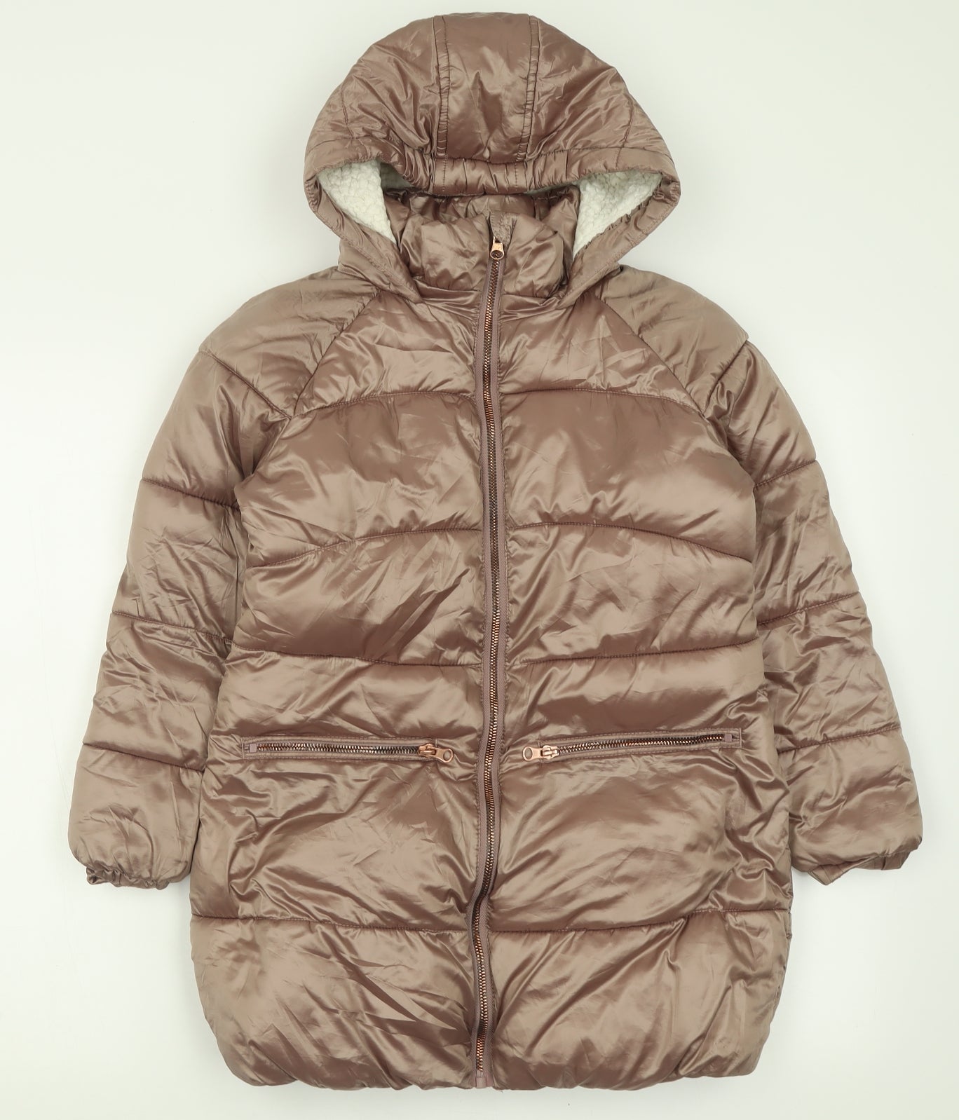 NEXT Girls Pink   Basic Coat Coat Size 9 Years  Zip