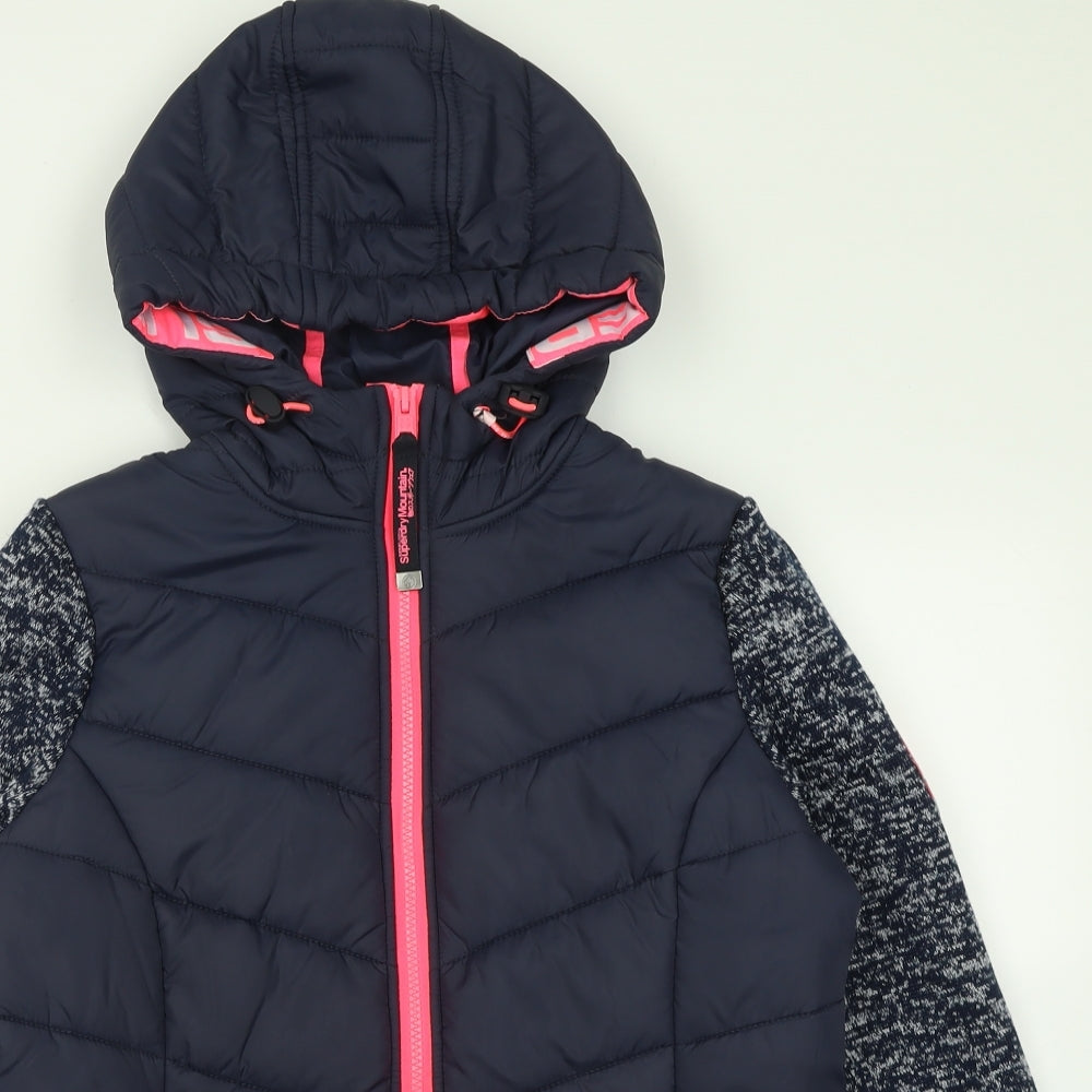 Superdry Womens Blue   Jacket  Size 10  Zip