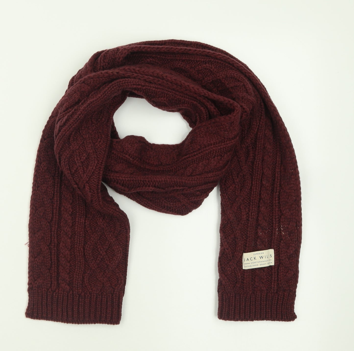 Jack Wills Womens Red  Acrylic  Scarf