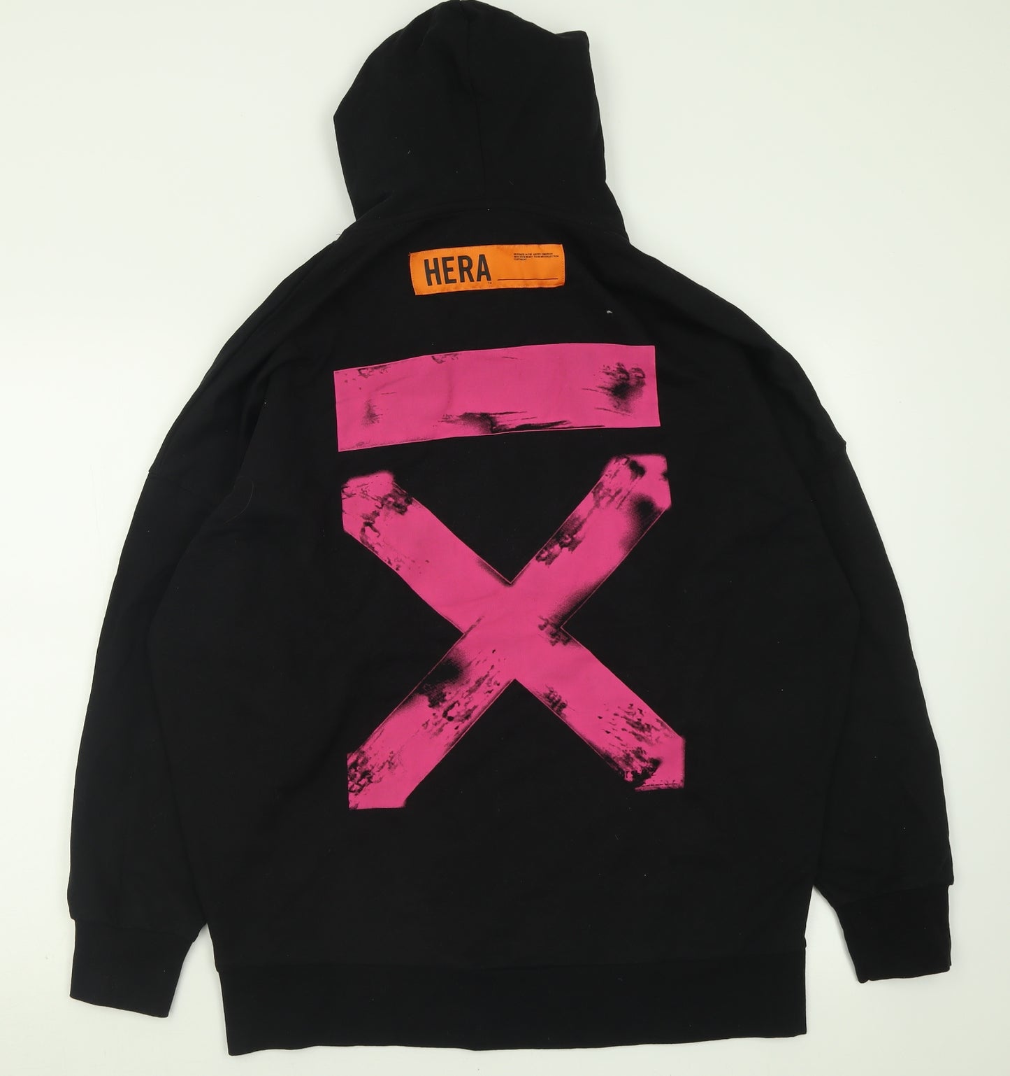 Hera Mens Black  Cotton Pullover Hoodie Size M