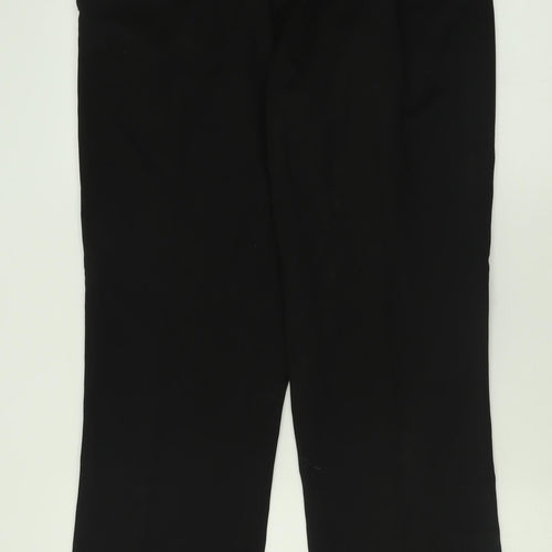 Cedar Wood State Mens Black  Polyester Trousers  Size 34 in L31 in Regular Button