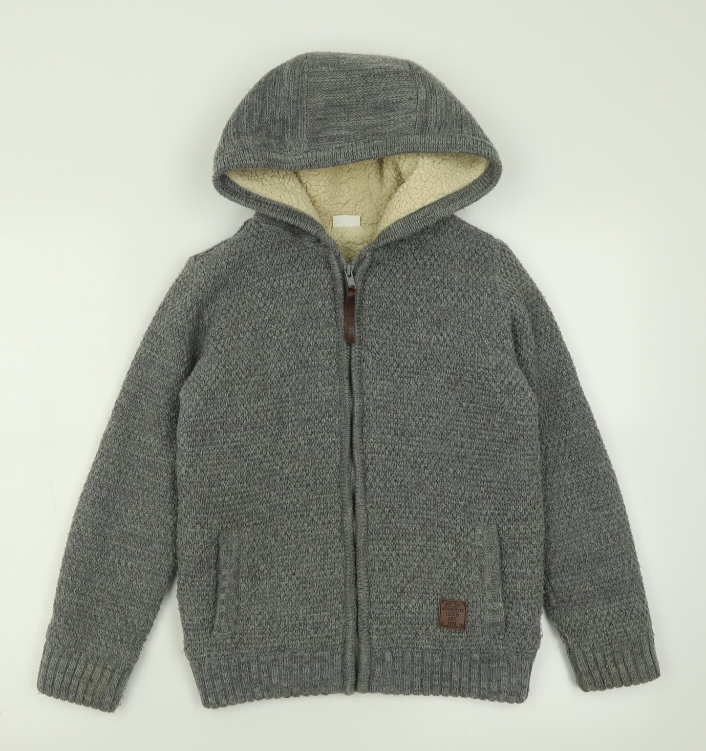 F&F Boys Grey   Jacket  Size 9-10 Years  Zip