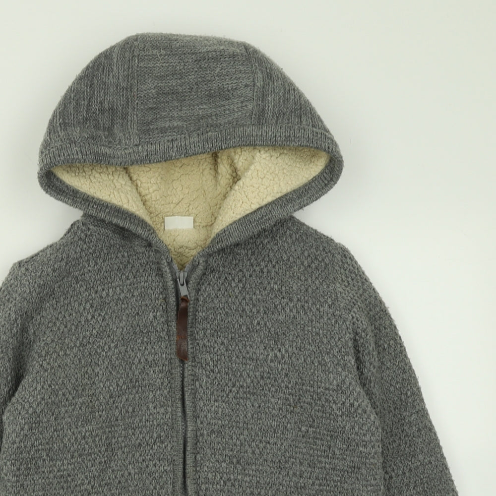 F&F Boys Grey   Jacket  Size 9-10 Years  Zip