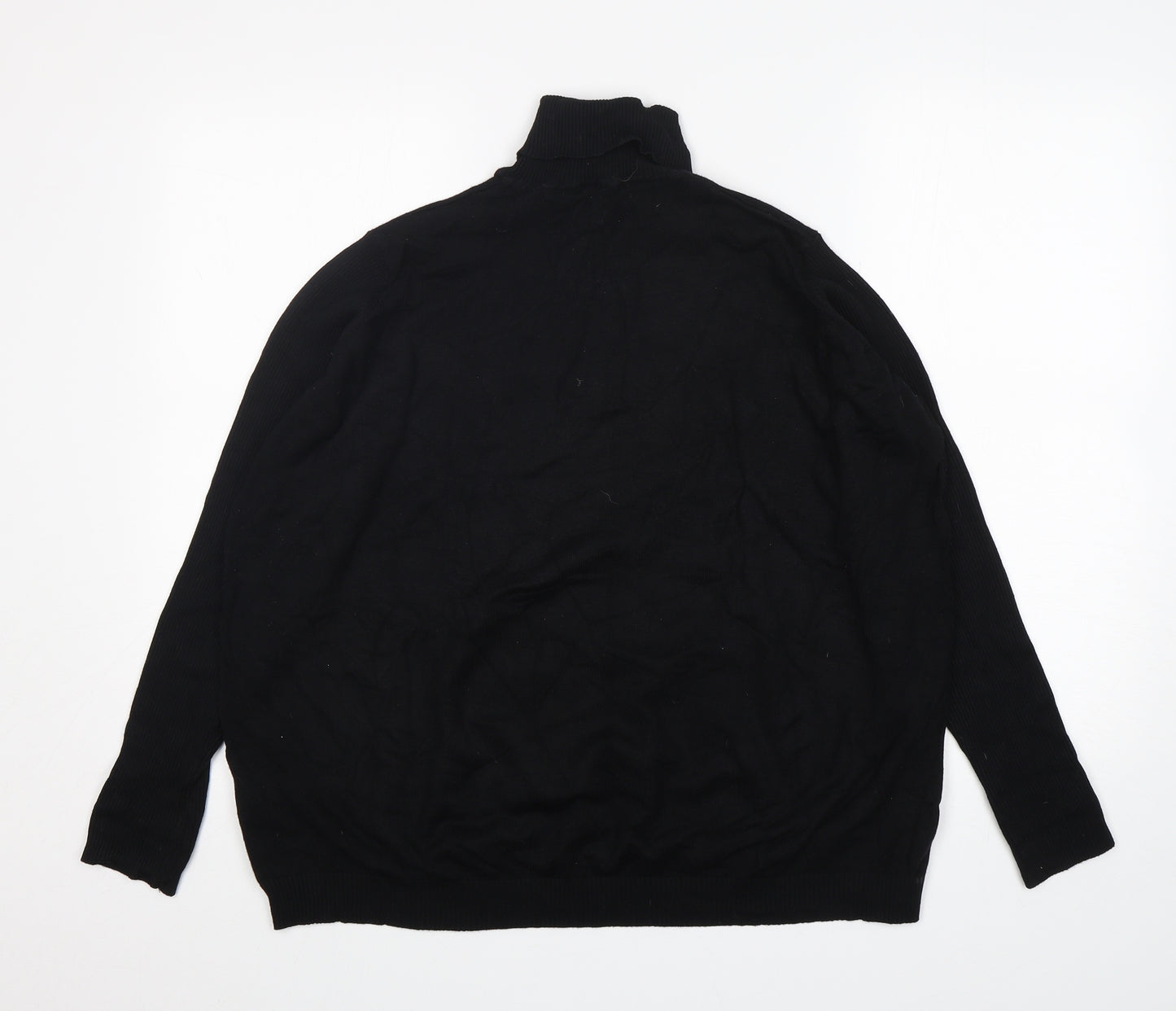 Capsule Womens Black Mock Neck  Viscose Pullover Jumper Size 24