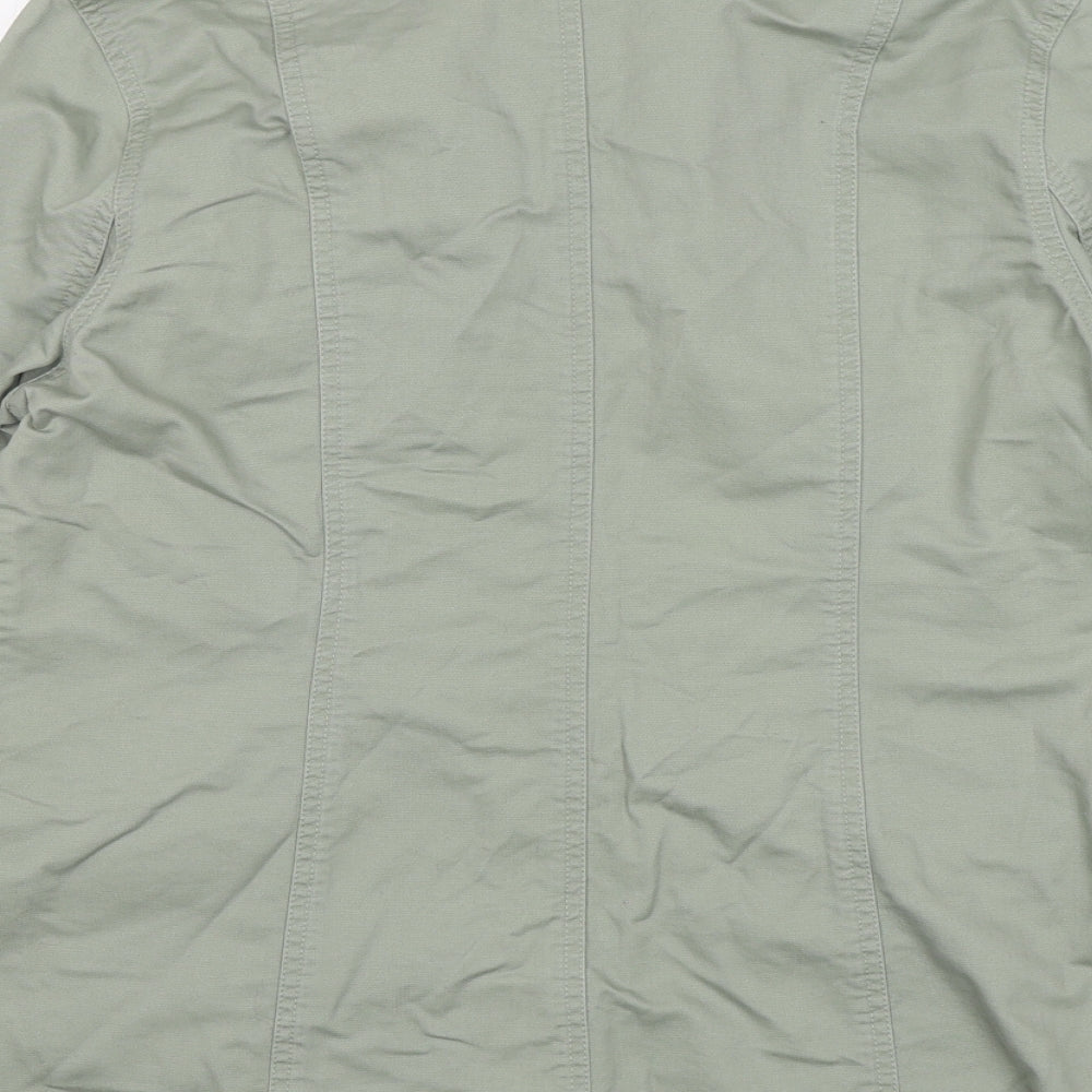 Maine New England Womens Green   Military Jacket Jacket Size 16  Button