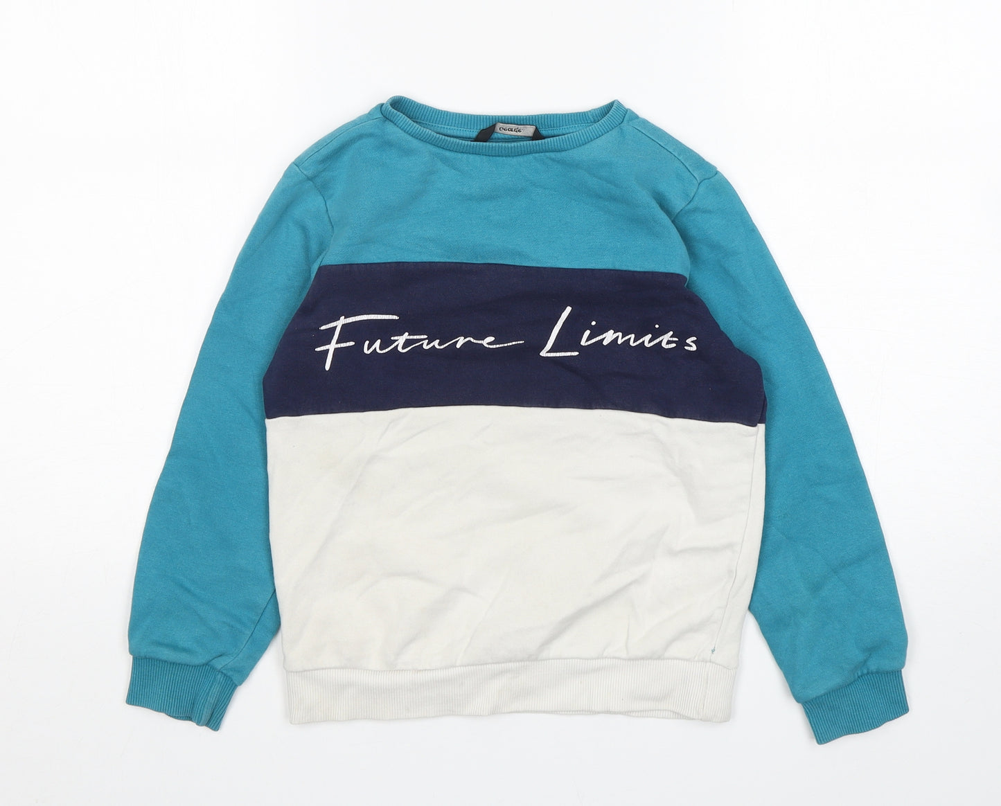 George Boys Multicoloured Colourblock Cotton Pullover Sweatshirt Size 8-9 Years  Pullover