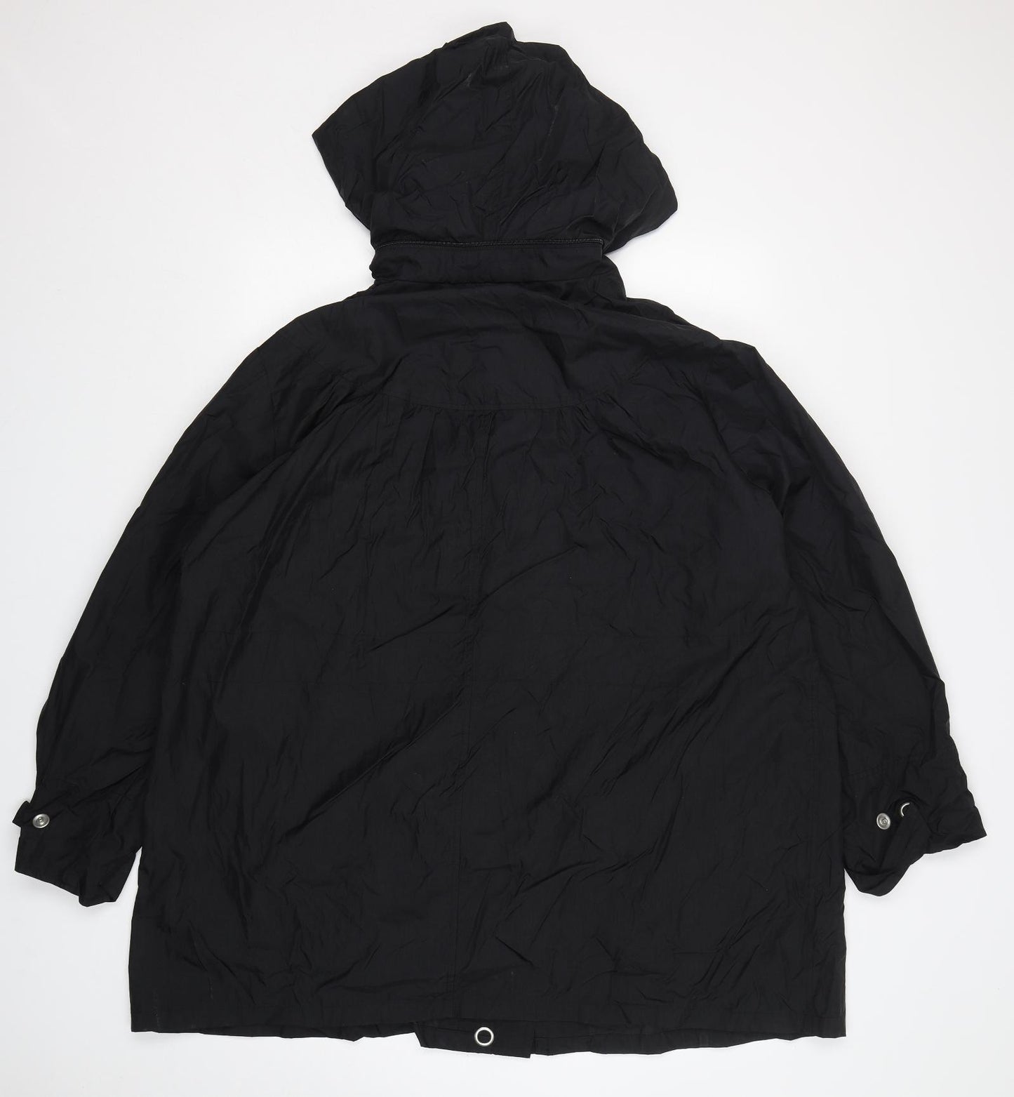 Ann Harvey Womens Black   Rain Coat Coat Size 20  Zip