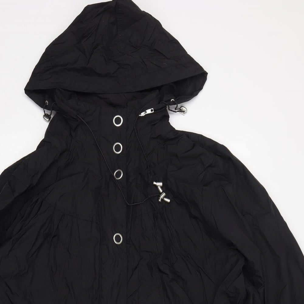 Ann Harvey Womens Black   Rain Coat Coat Size 20  Zip