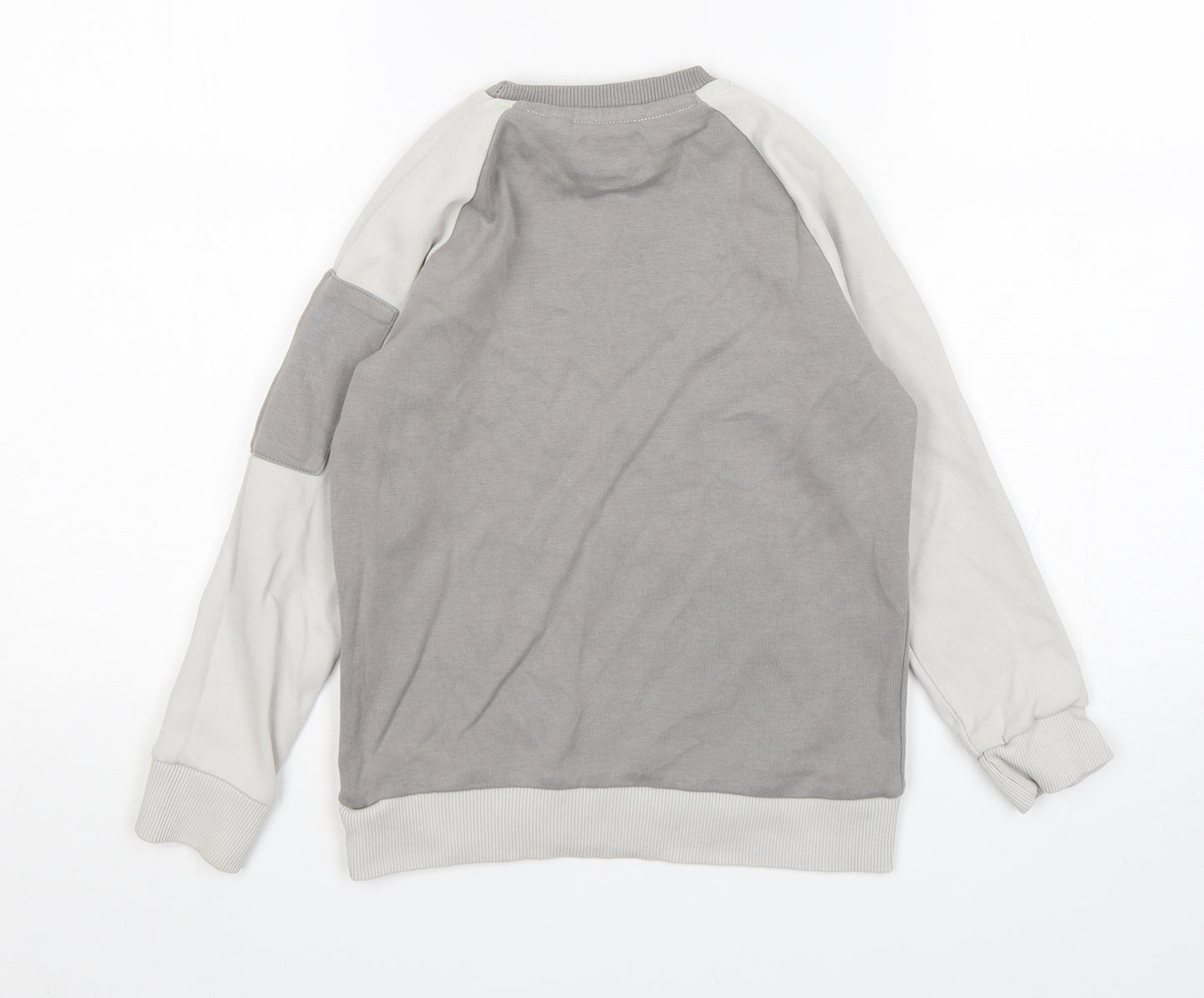 F&F Boys Grey  Cotton Pullover Sweatshirt Size 7-8 Years  Pullover