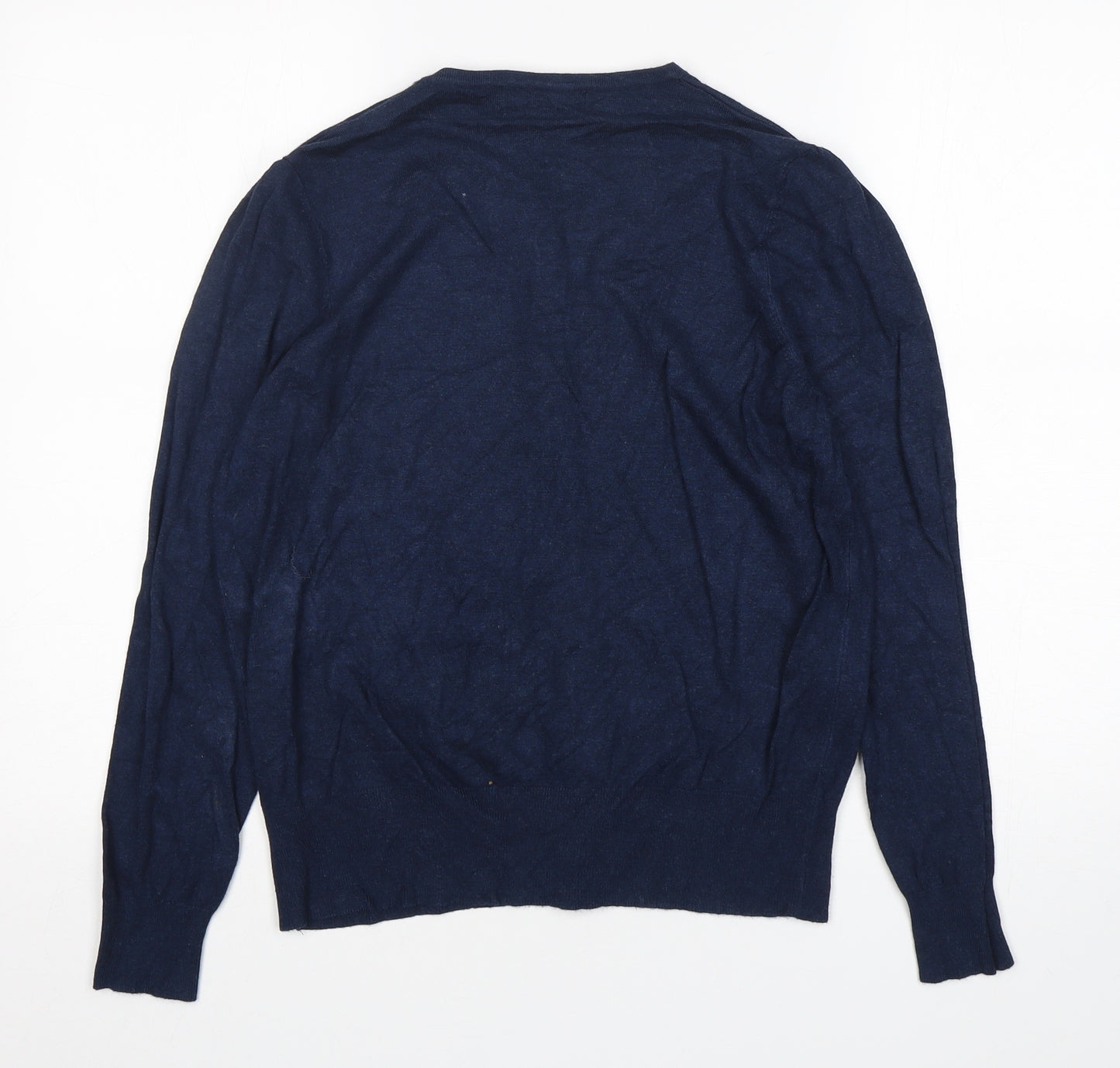 Marks and Spencer Womens Blue Round Neck  Viscose Cardigan Jumper Size 18