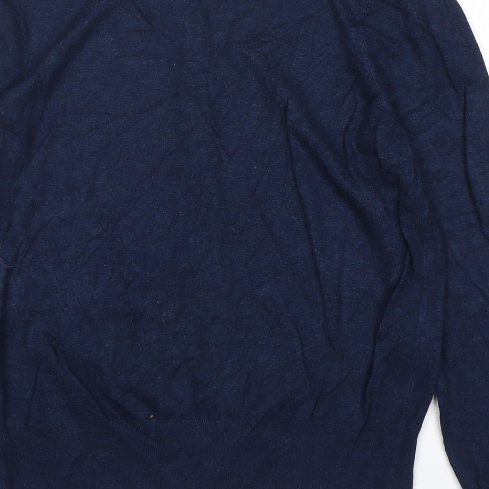 Marks and Spencer Womens Blue Round Neck  Viscose Cardigan Jumper Size 18
