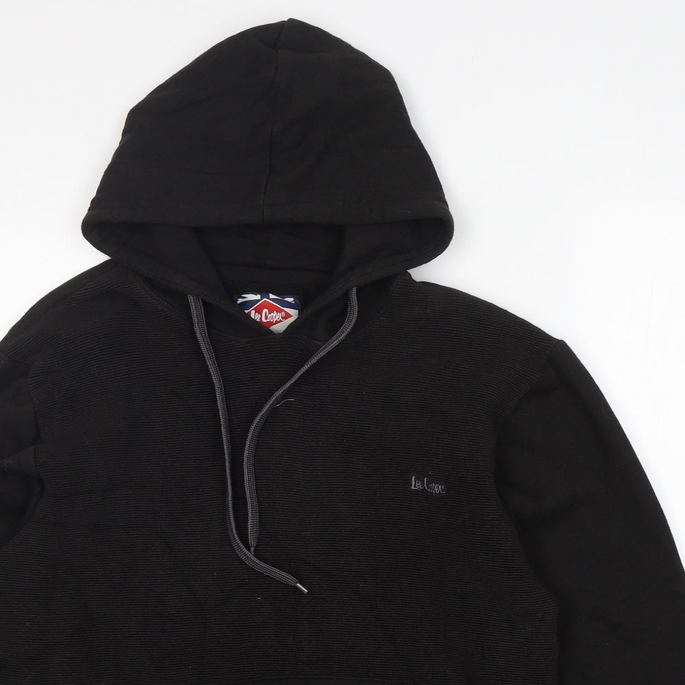Lee Cooper  Mens Black  Cotton Pullover Hoodie Size XL