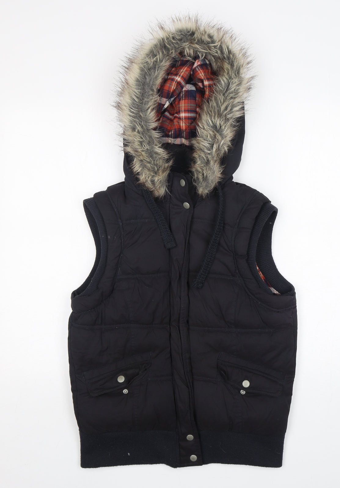 New Look Womens Black   Gilet Coat Size 12