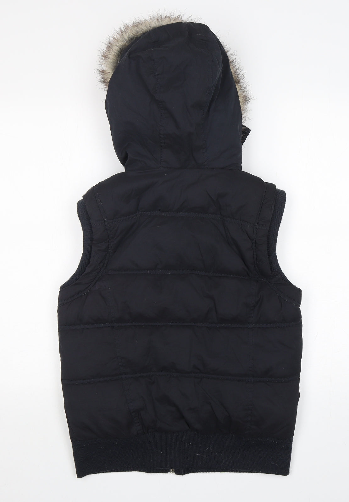 New Look Womens Black   Gilet Coat Size 12