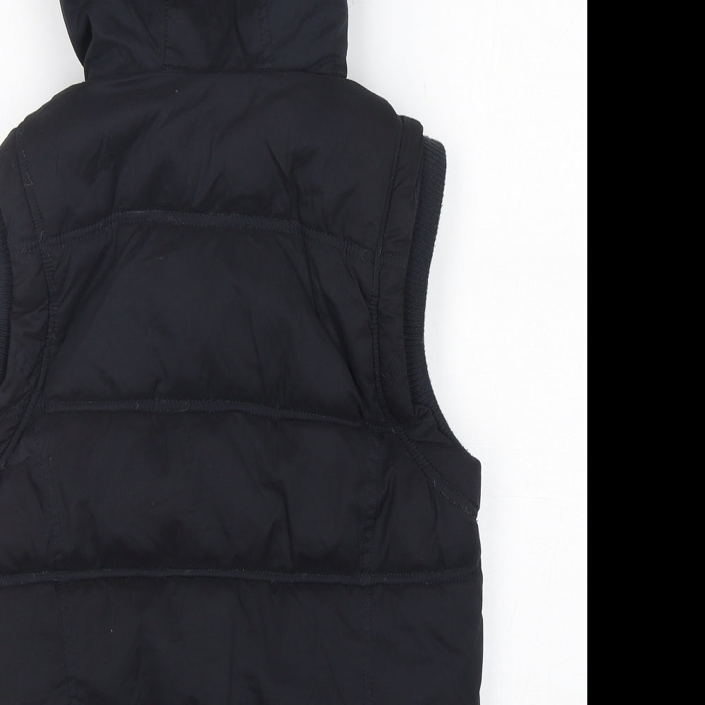 New Look Womens Black   Gilet Coat Size 12