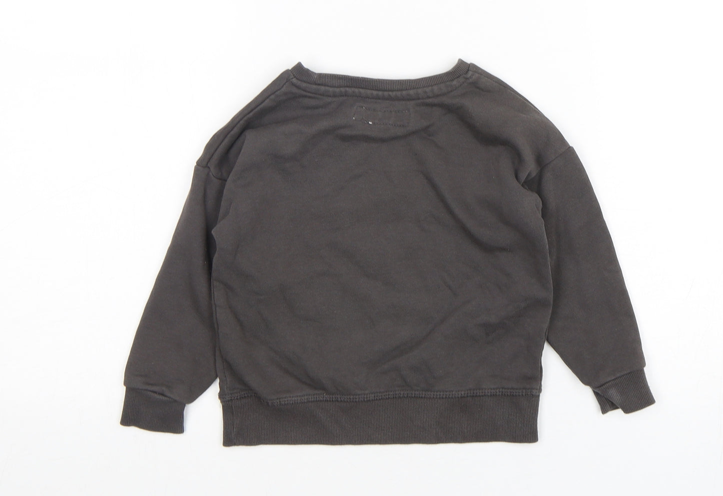 Primark Girls Grey  Cotton Pullover Sweatshirt Size 2-3 Years  Pullover - Unicorn