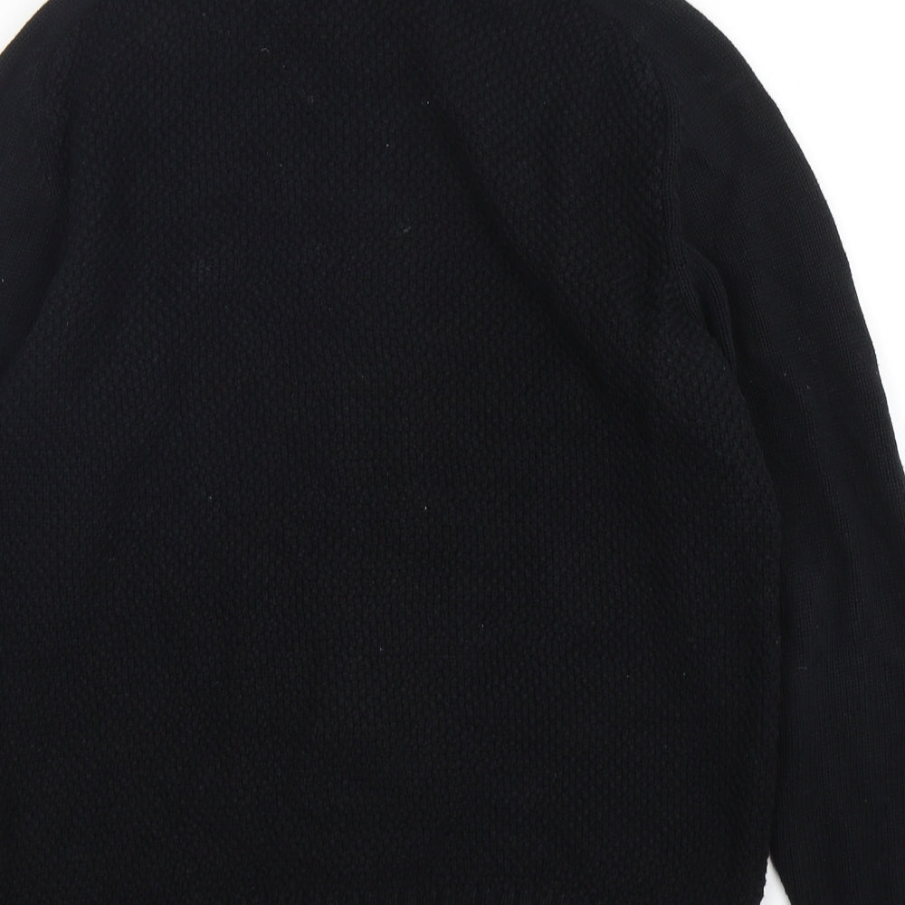 Firetrap Mens Black  Cotton Full Zip Sweatshirt Size L