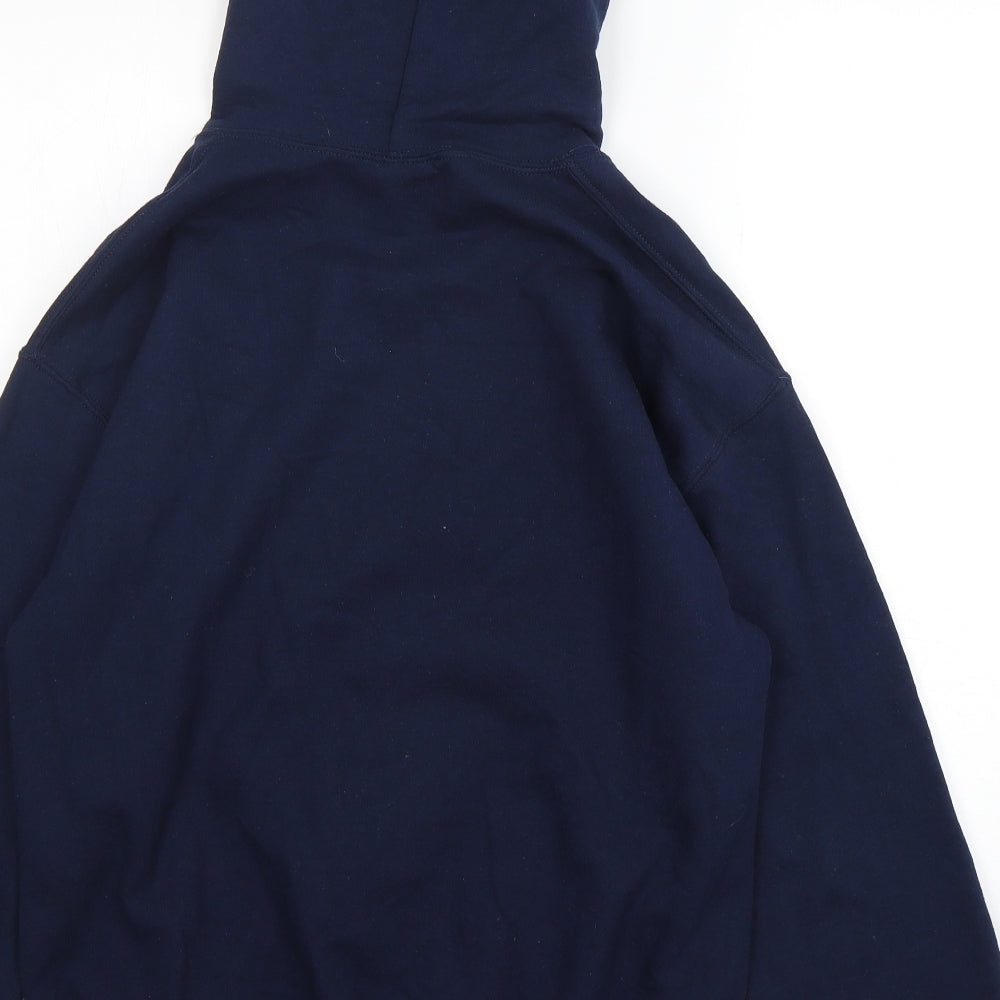 Gildan Mens Blue  Cotton Pullover Hoodie Size M