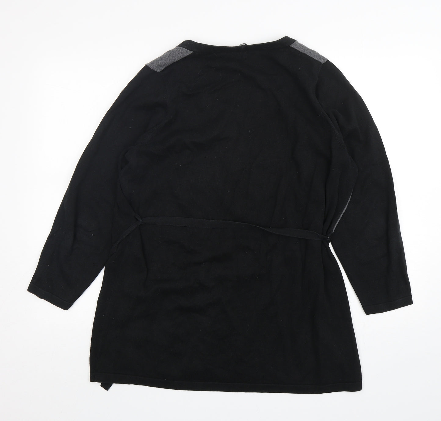 M&Co Womens Multicoloured Round Neck  Cotton Pullover Jumper Size 22