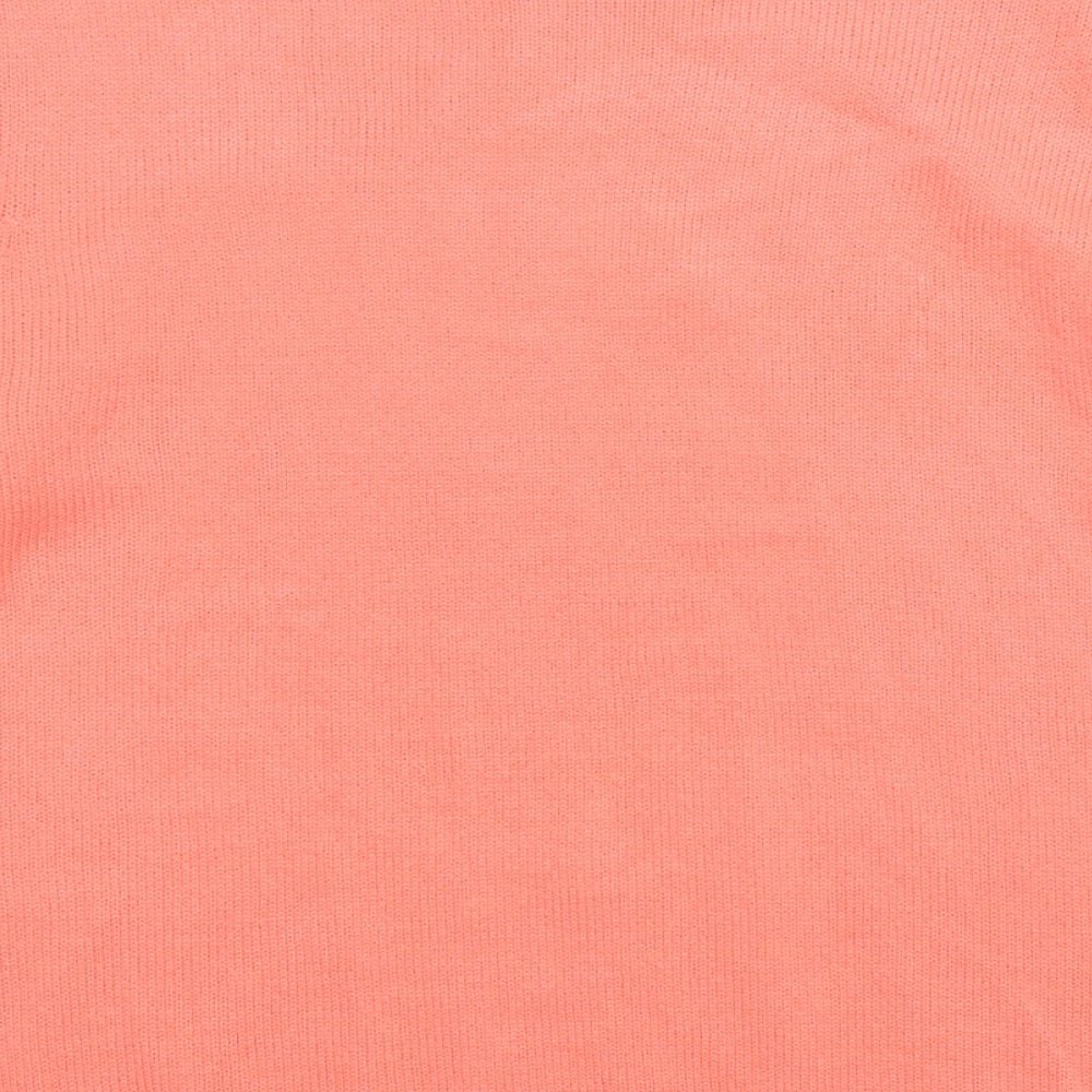 Preworn Womens Pink Round Neck  Acrylic Pullover Jumper Size 16