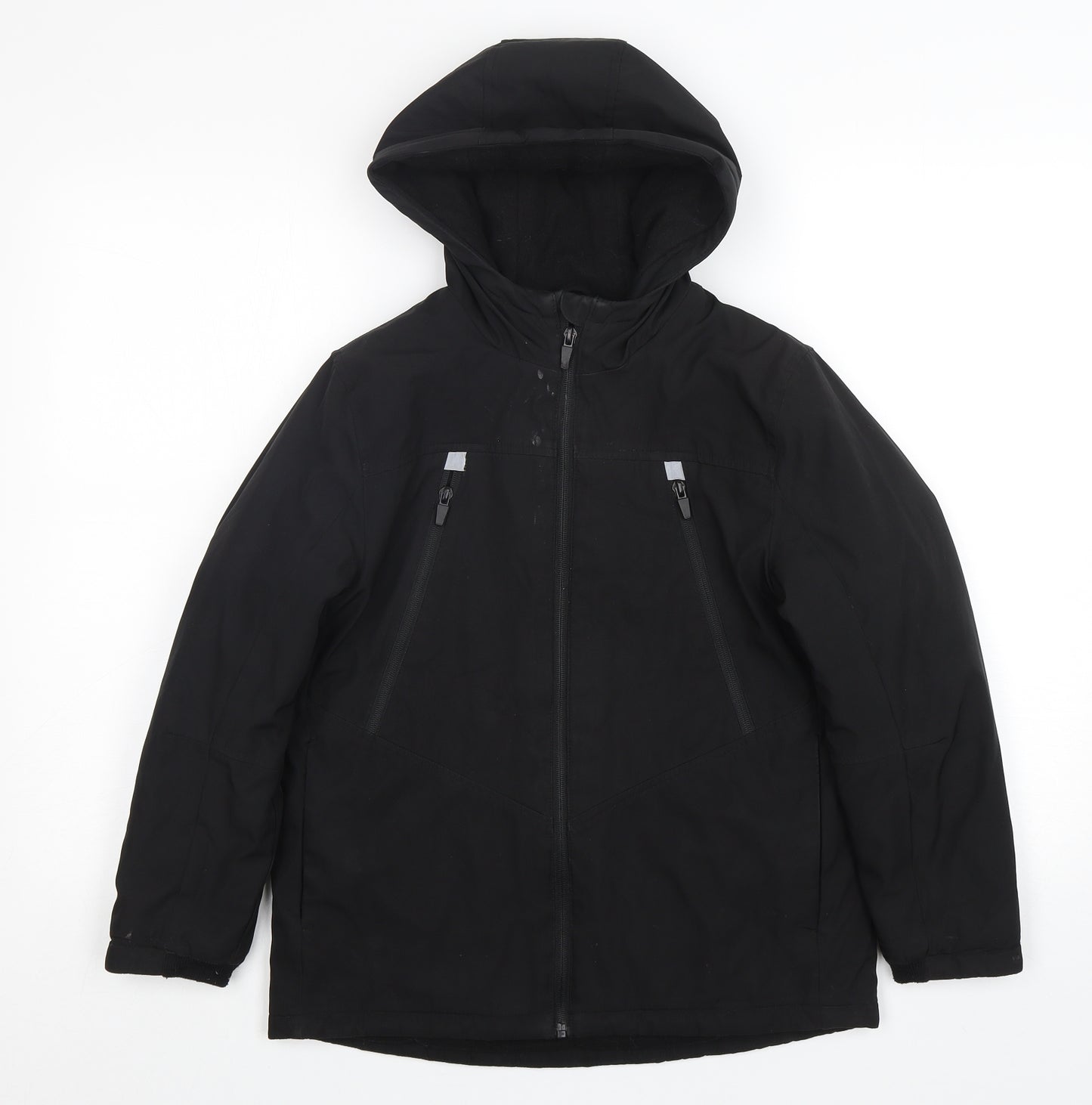 George Boys Black   Rain Coat Coat Size 9-10 Years  Zip