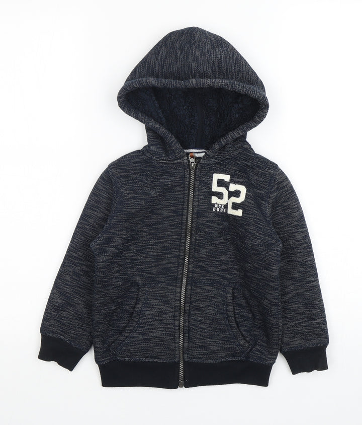 Palomino Boys Blue  Cotton Full Zip Hoodie Size 6 Years  Zip