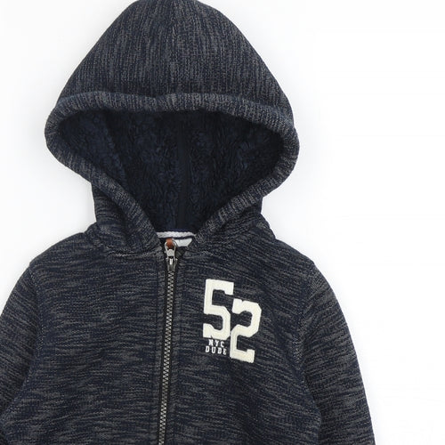 Palomino Boys Blue  Cotton Full Zip Hoodie Size 6 Years  Zip