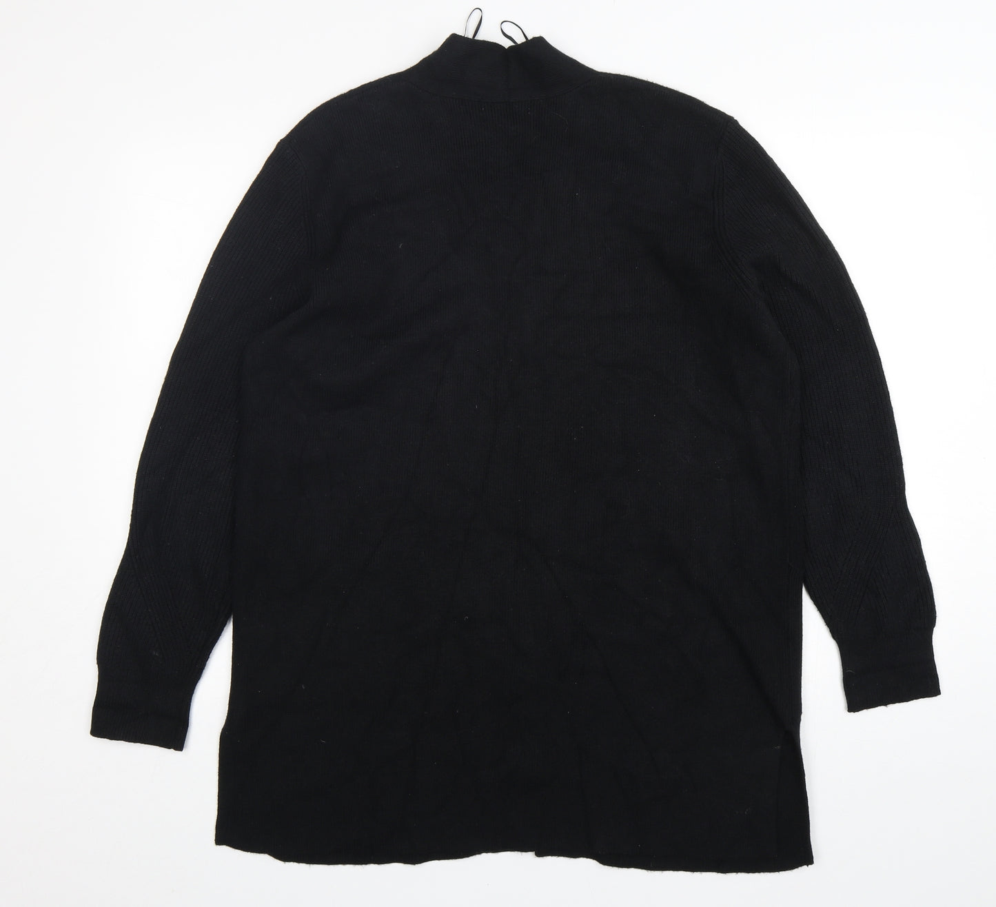 Marks and Spencer Womens Black V-Neck  Viscose Cardigan Jumper Size 16