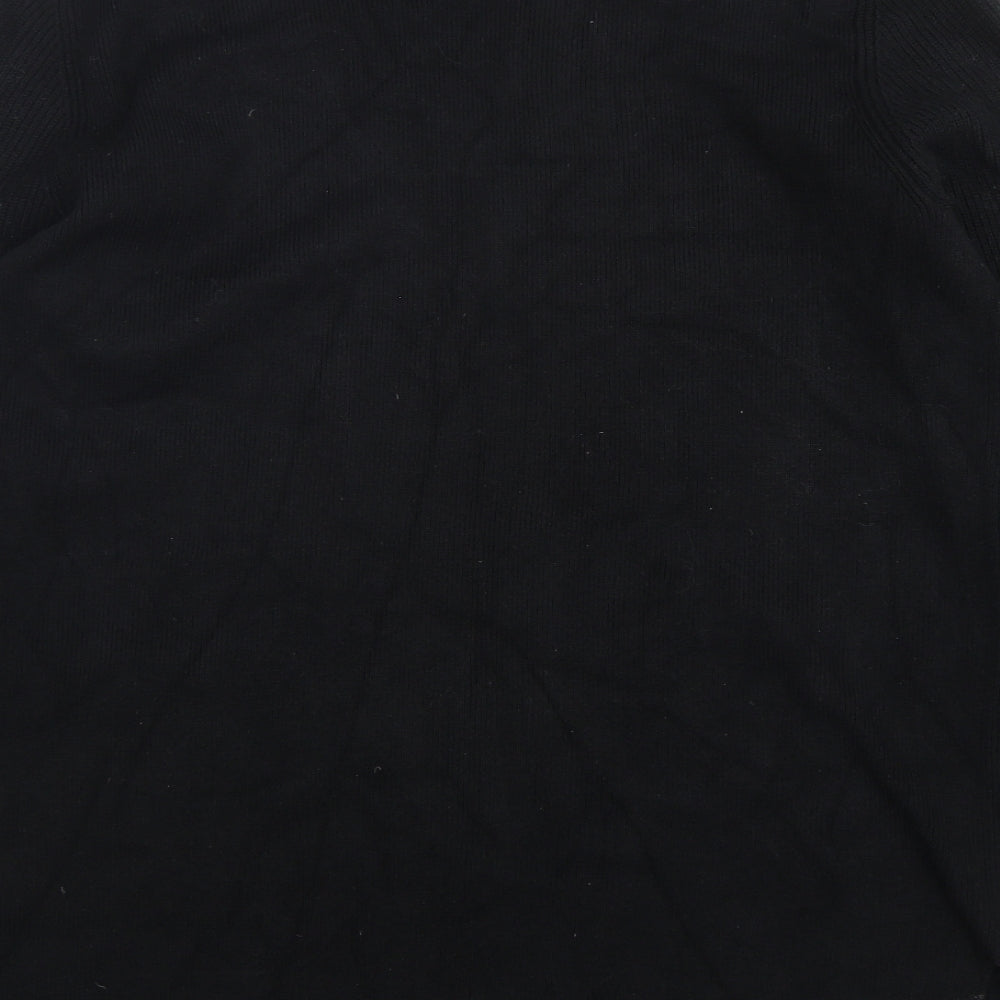 Marks and Spencer Womens Black V-Neck  Viscose Cardigan Jumper Size 16