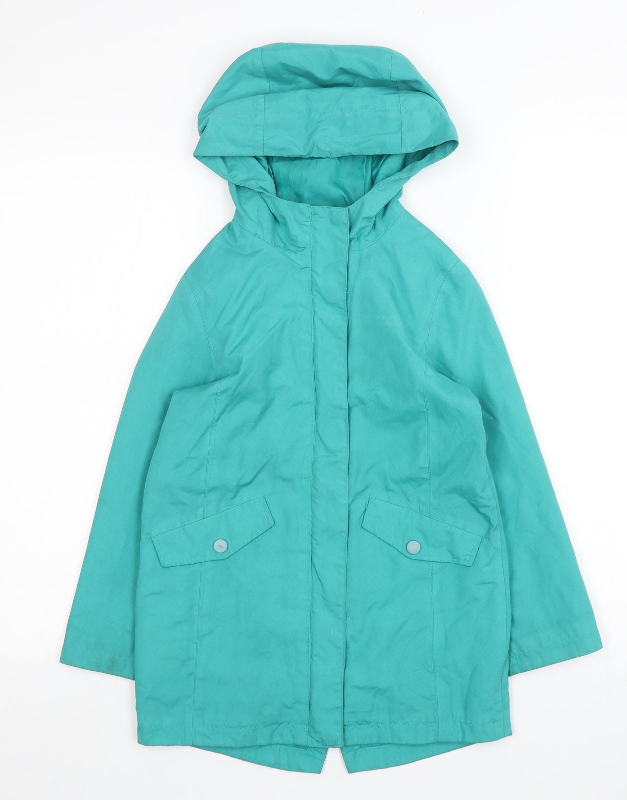 Mountain Warehouse Girls Green   Rain Coat Coat Size 7-8 Years