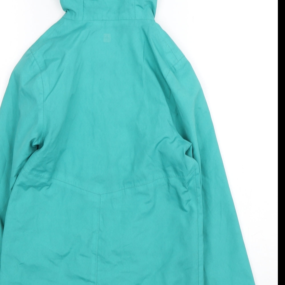 Mountain Warehouse Girls Green   Rain Coat Coat Size 7-8 Years