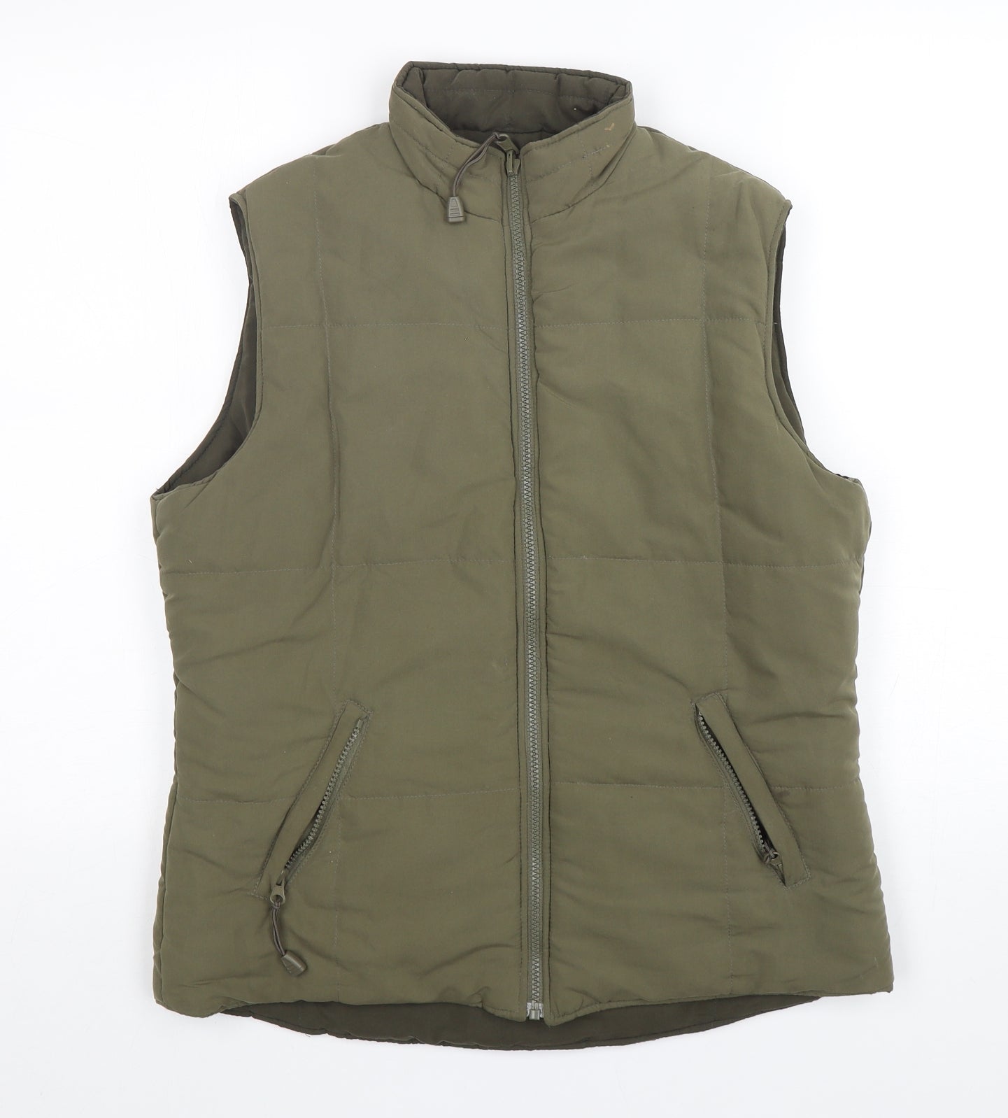Bonmarché Womens Green   Gilet Coat Size S  Zip