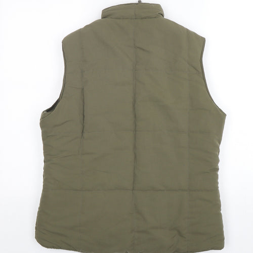 Bonmarché Womens Green   Gilet Coat Size S  Zip