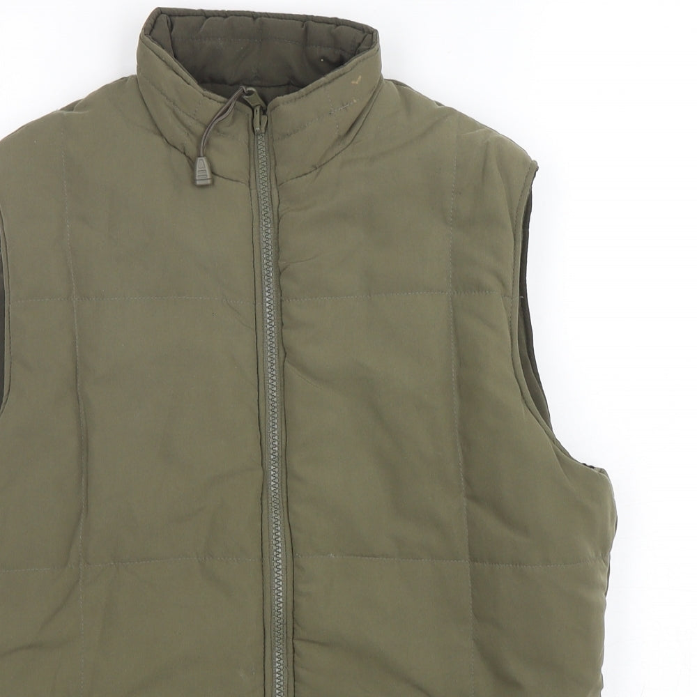 Bonmarché Womens Green   Gilet Coat Size S  Zip