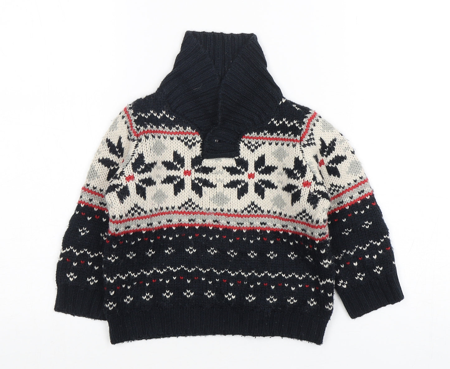 George Boys Multicoloured Fair Isle Acrylic Pullover Jumper Size 12-18 Months  Pullover