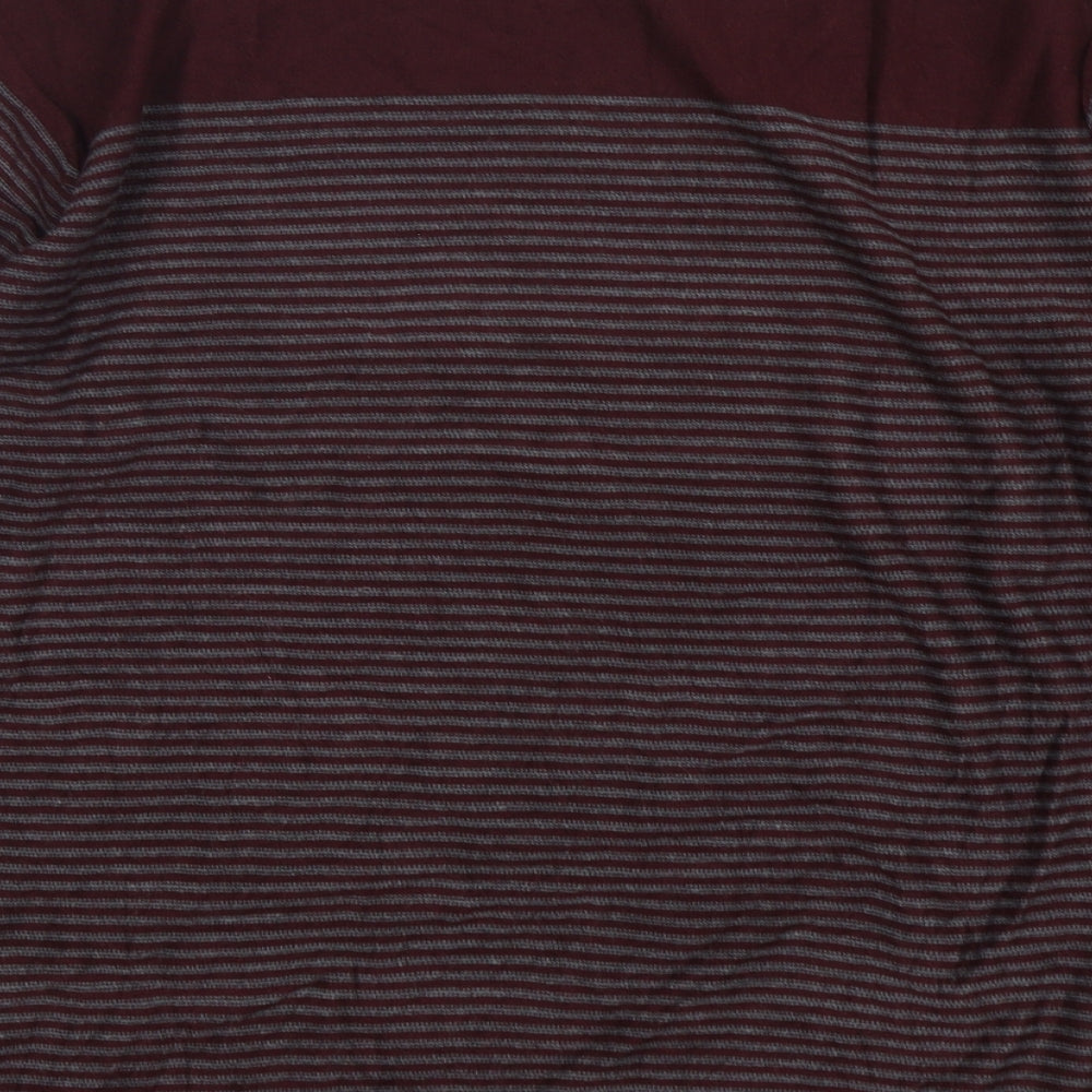 Cedar Wood State Mens Multicoloured Round Neck Striped Acrylic Pullover Jumper Size XL
