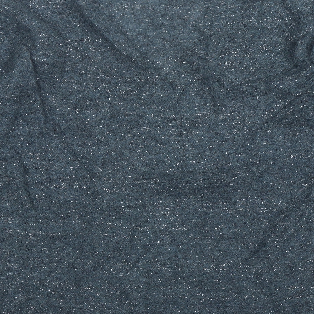 Comptoir des Cotonniers Womens Blue V-Neck  Alpaca Pullover Jumper Size L