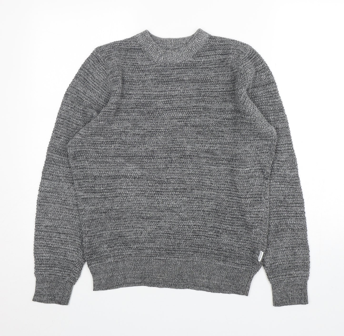 Shore Leave Mens Grey Round Neck  Cotton Pullover Jumper Size S
