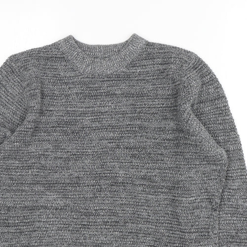 Shore Leave Mens Grey Round Neck  Cotton Pullover Jumper Size S
