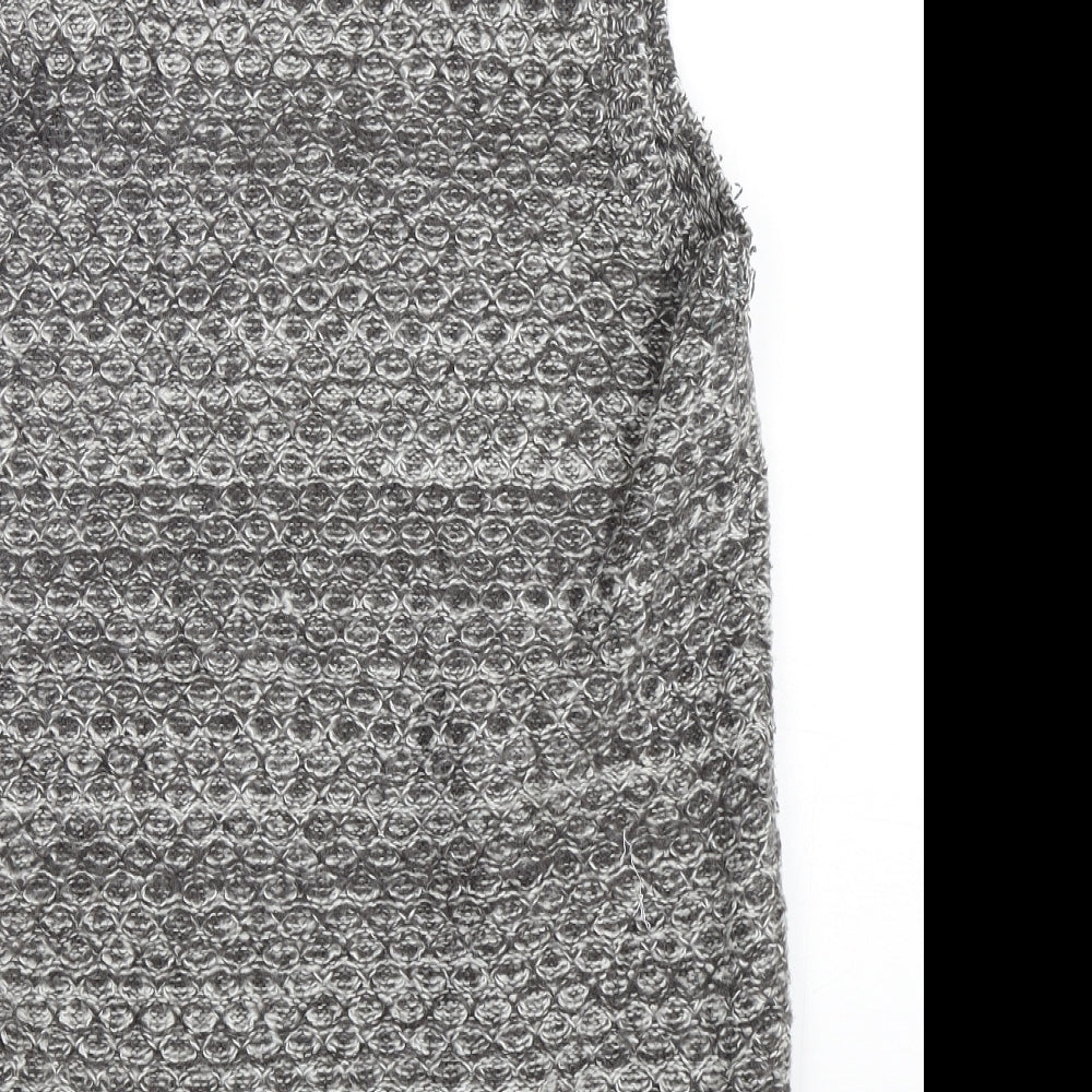 George Womens Grey Roll Neck  Acrylic Vest Jumper Size 16