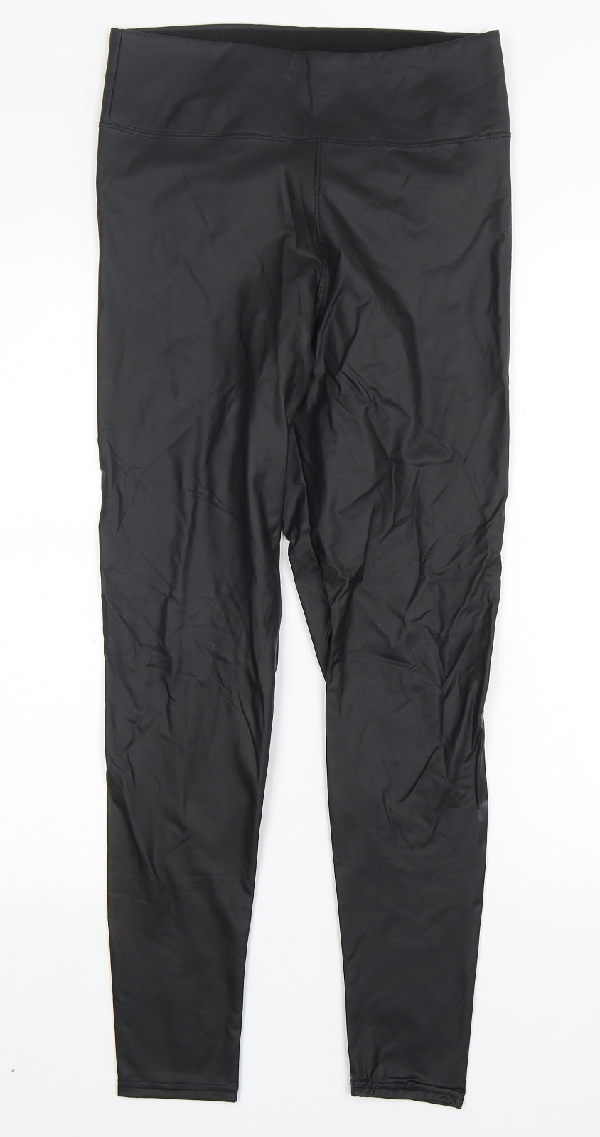 Cameo rose Womens Black  Polyester Jegging Jeans Size 12 L27 in Regular  - Leather Look