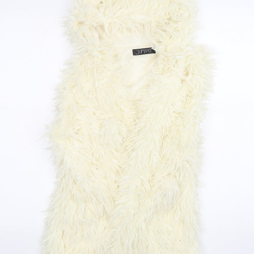 Jumpo Womens Beige  Polyester Vest Hoodie Size S