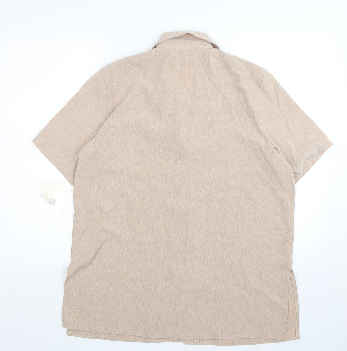 Bonmarché Womens Beige  Polyester Basic Button-Up Size 16 Collared